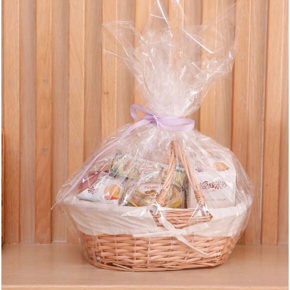 Vintiquewise Oval Willow Basket with Double Drop Down Handles - Picture 3 of 6